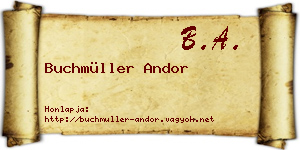 Buchmüller Andor névjegykártya