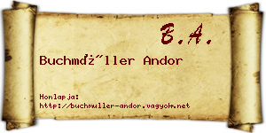 Buchmüller Andor névjegykártya