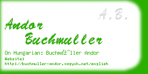 andor buchmuller business card